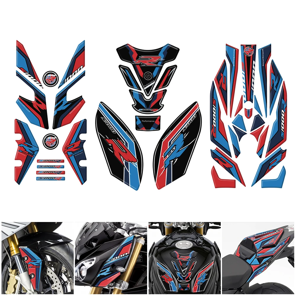 

Декоративные наклейки для мотоциклов BMW S1000R 2014-2018: комплект наклеек для защиты переднего и заднего обтекателей, бензобака и покраски.