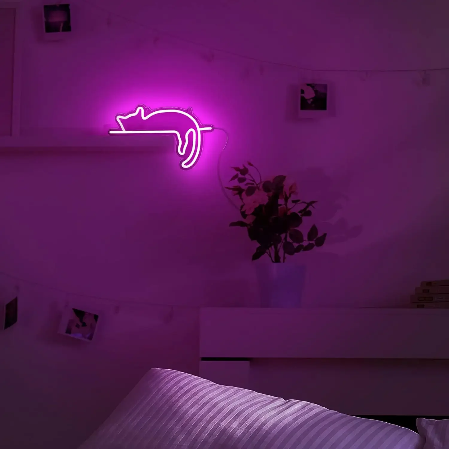 Cat Neon Signs Decor Neon Light Animal USB Operated Decorative LED Neon Light Sign for Room Wall Table for  Home Party Wedding