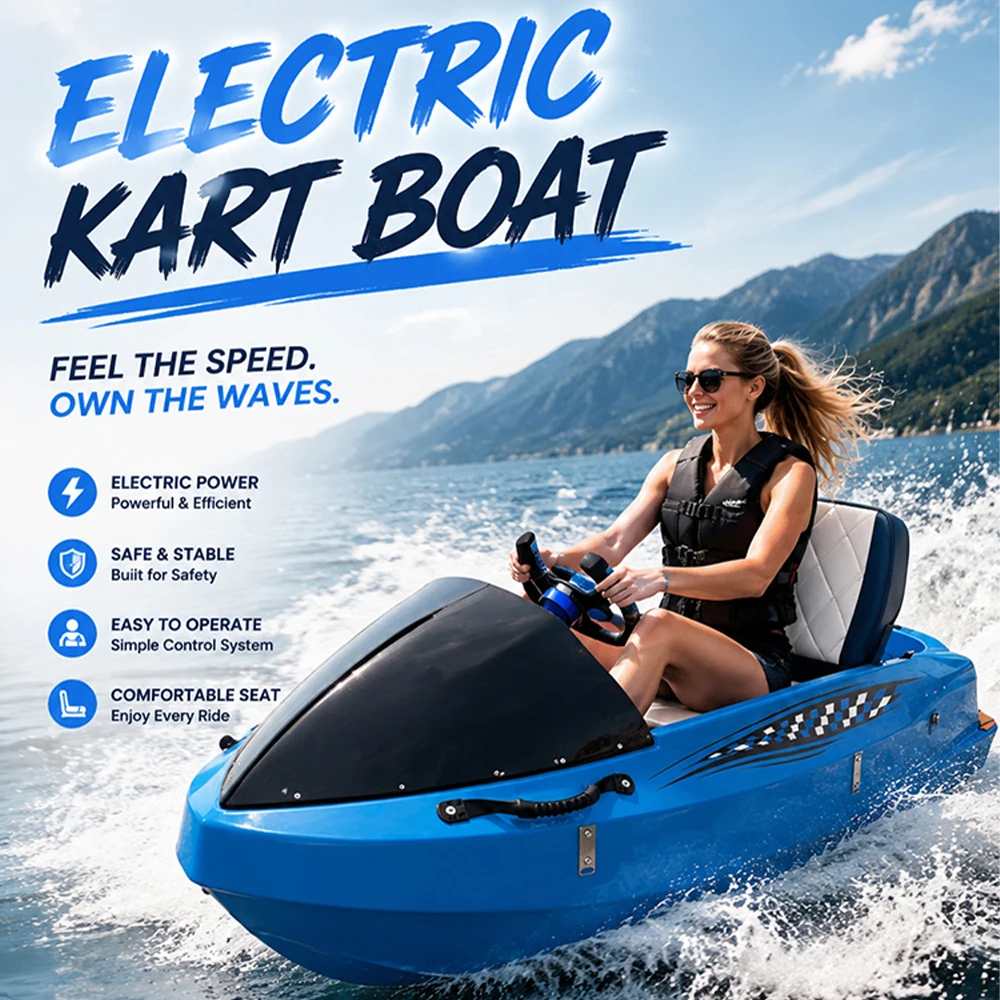 Water Go-KartWholesale Fiberglass  Kart Boat Waterproof Mini Jet Boat For Ocean Water Sports And Recreation CentersSceni view 5