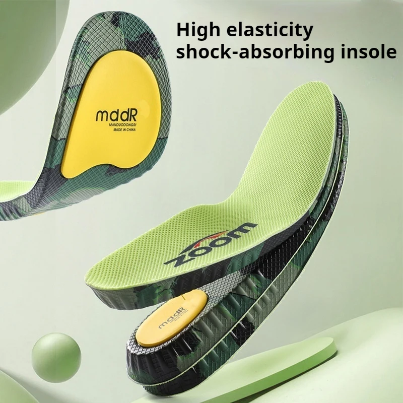 1Pair Non-Slip Sports Insoles Arch Support Orthotic Shoe Pads Highly Elastic Shock-Absorbing Insole