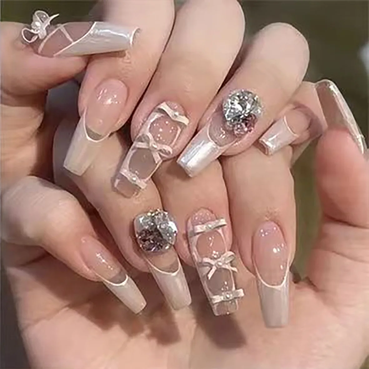20/10Pcs Pink Ballet Dancing Shoes Bow Nails Charm Bow-Tie Nail Art Decoration French Ballerina Girl Bow Manicure Ornaments 8mm