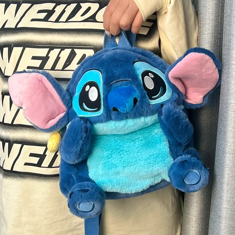 

25cm Disney Cartoon Stitch Plush Backpack Anime Doll Stuffed Kids Shoulder Bag Kawaii Cosplay Cute Soft for Kids Birthday Gifts