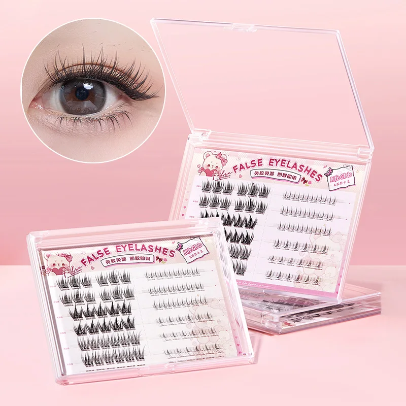 Life Girls Ciglia finte senza colla, set completo di ciglia finte, mix and match curl, ciglia finte superiori e inferiori