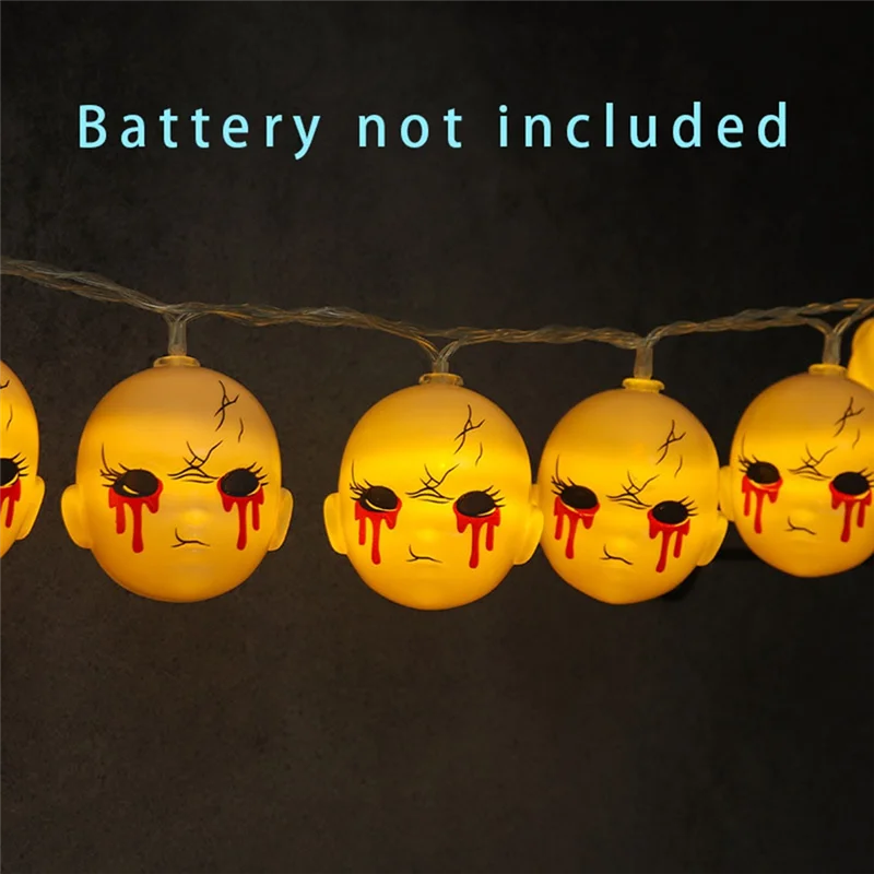 AA86 ฮาโลวีน LED Light String Grimace ตกแต่งเลือดและน้ําตา Grimace โคมไฟ String
