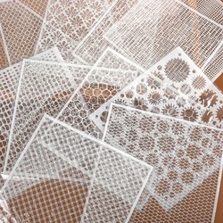 Red Brick Honeycomb Fish Scale Graphic Plastic Masking Panel Stamp Creative DIY Journal Student Supplies Stationery