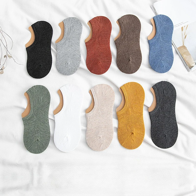 10 Paar schweißabsorbierende, geruchsdichte, dünne, rutschfeste, kurze Sommersocken für Damen mit flachem Mund und niedrig geschnittenen Freizeitsocken