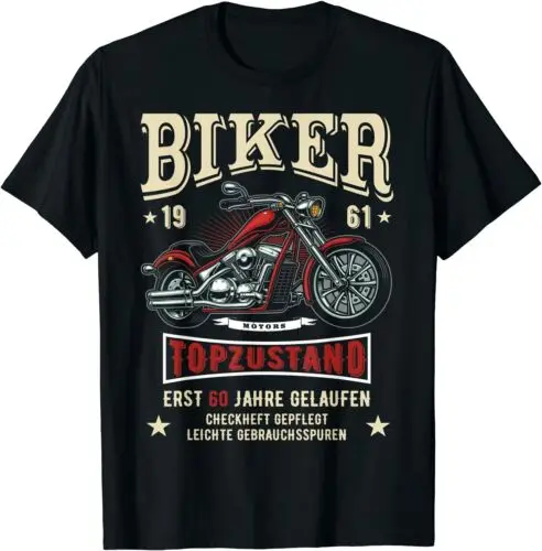 Neu herren 60. Geburtstag mann geschenk witzig motorrad chopper premium t-shirt