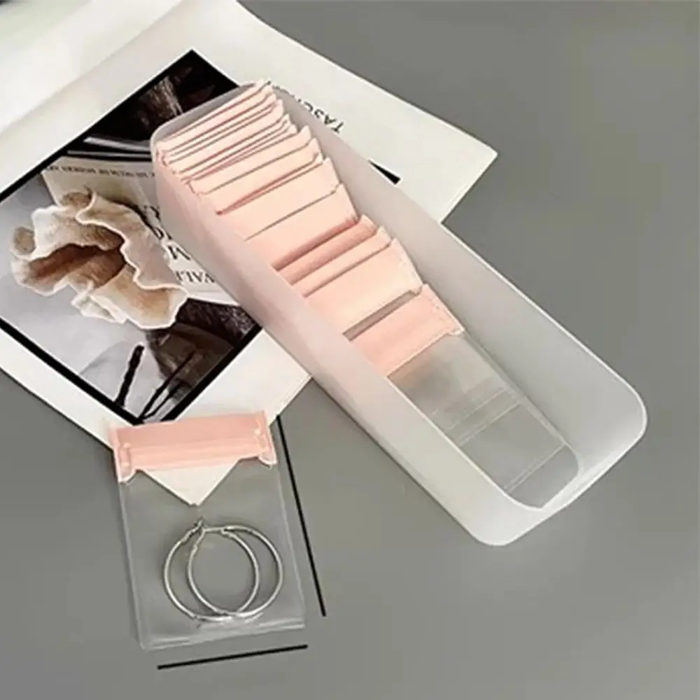 5Pcs Multifunctional Transparent Jewelry Zip Lock Bags Self Sealing Waterproof Jewelry Packaging Frosted Earring Ring Organizer