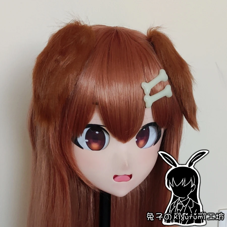 (RB1010)Full Head Female Resin Cosplay Japanese Role Play Kigurumi Mask Crossdresser Doll Transgender Mask