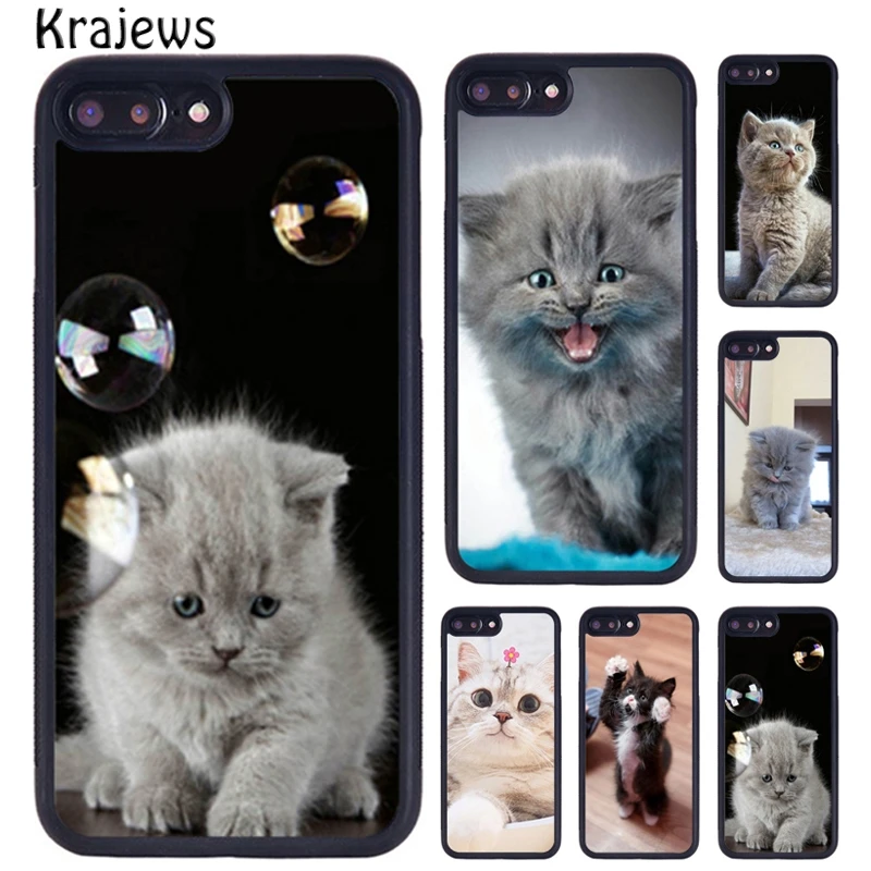 Krajews Cute Adorable Kittens TPU Phone Case For iPhone 16 15 14 X XR XS 11 12 mini 13 Pro MAX Plus cover shell coque