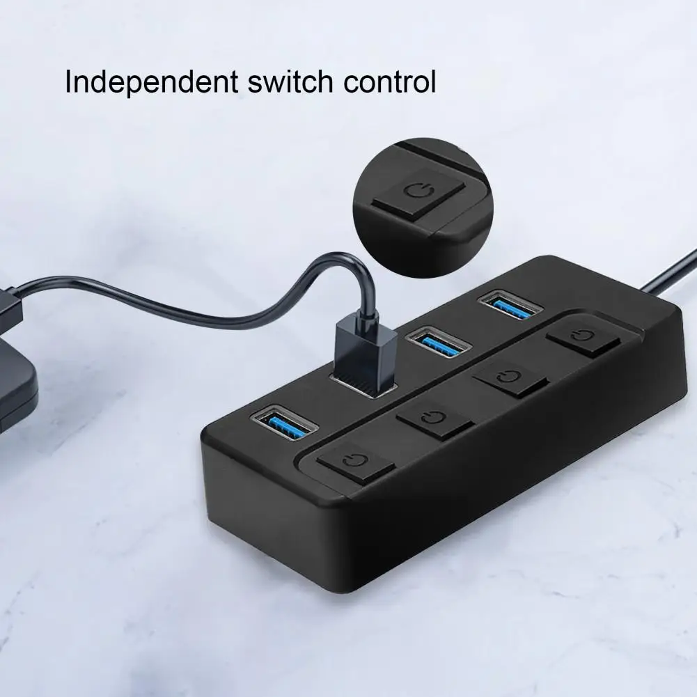 USB Splitter Hub  Professional Plug And Play LED Indicator  High Speed USB Splitter Hub Office Supply