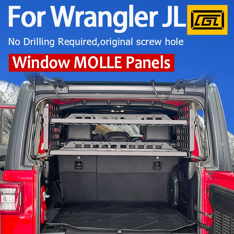 Fit for Jeep Wrangler JL 2018 2019 2020 2021 2022 2023 Accessories storage panel car rear trunk debris rack Car-Styling