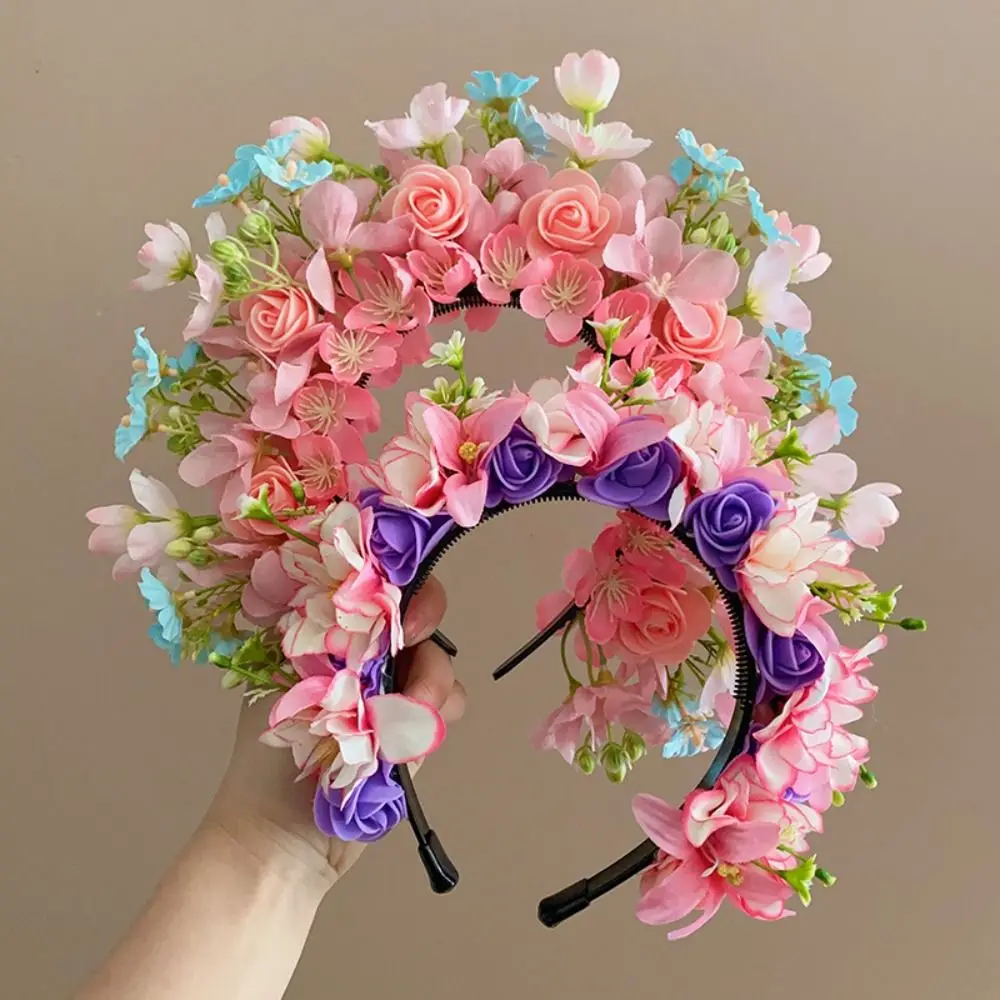 Cloth Quanzhou Head-pinned Flower Headdress Hair Hoop Simulation Flower Hair Band Photograph Props Hair Accessories