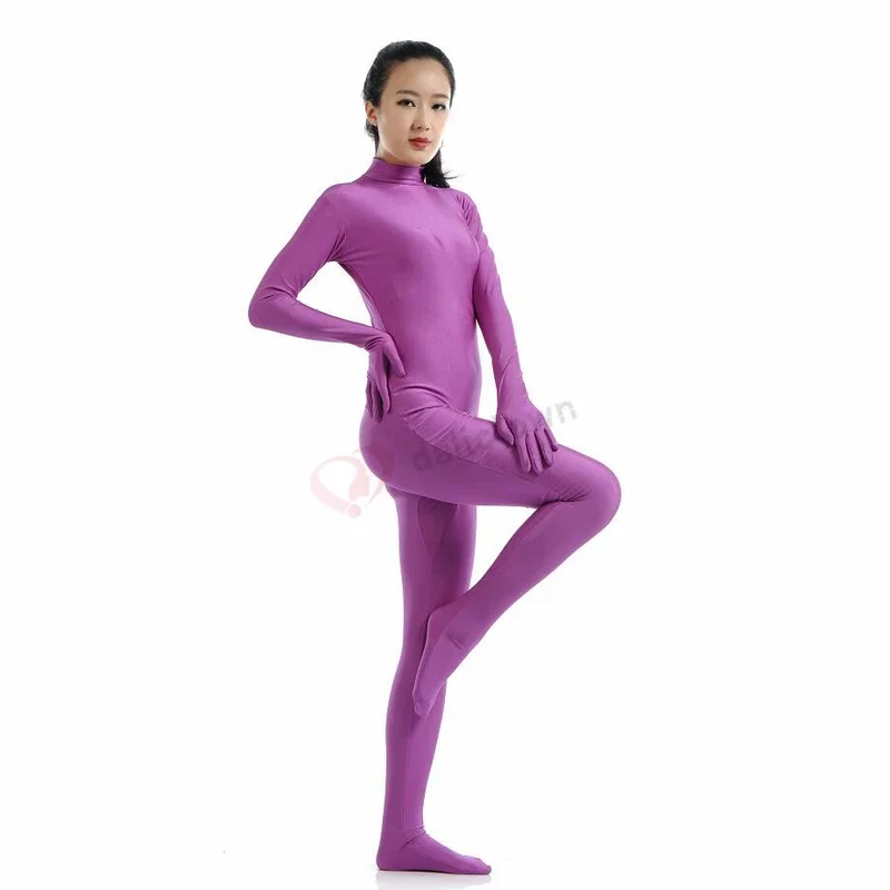 Tuta aderente per la pelle intera Zentai in spandex per adulti, costume Zentai unisex per donna, abbigliamento da ballo unitard