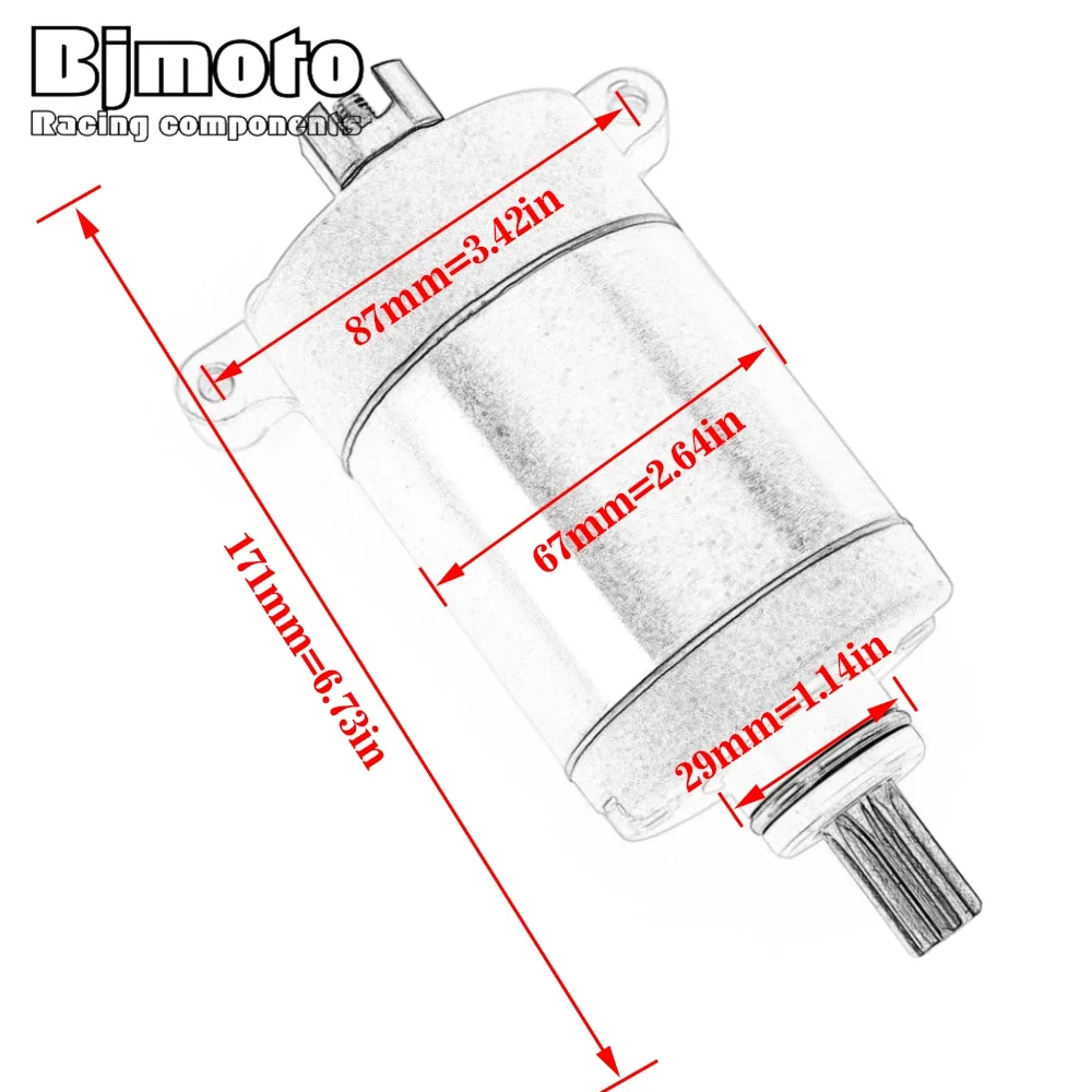 28P-81890-00 Motorcycle Starter Motor For Yamaha YFM550FWA YFM700FWA Grizzly 550 700 for CFMoto 250 NK CF250 300SS 300NK CF300