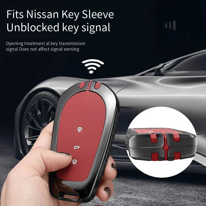 Car Key Case Key Fob Cover Zinc Alloy Full Protection Anti‑scratch Shockproof Fit For Nissan N6 N7 Primera EV NX8