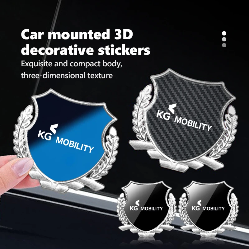 3D Metal Car Side Body Trunk Stickers Emblem Badge Decal Accessories For SsangYong Sport Korando Rexton Nomad KG Musso Chairman
