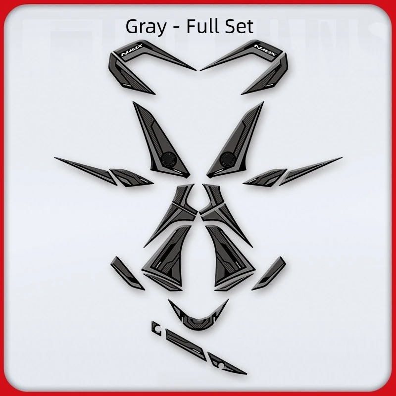 For Yamaha NMAX155 Rubber Anti‑Collision Protective Decal Set Tear‑Proof Non‑Slip Fuel Tank Body Decor Sticker Mod Accessories