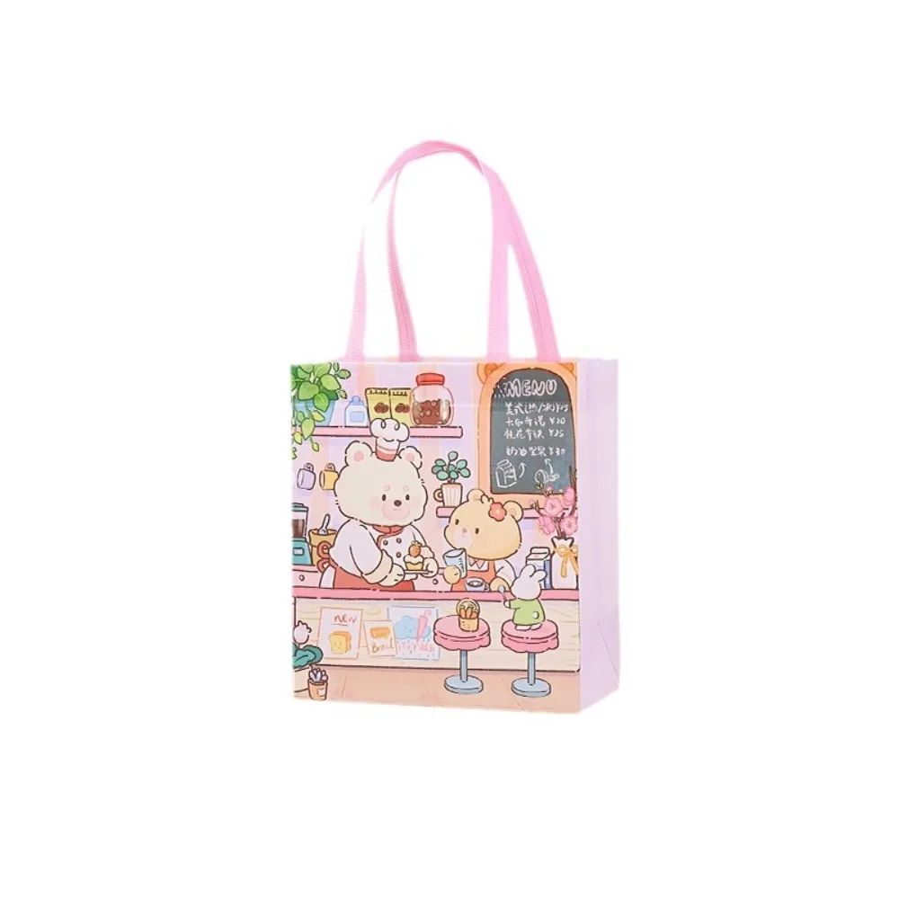 2024 Non-woven Fabric Shopping Bag Large Capacity Trendy Underarm Bag Casual Waterproof Reusable Bag Daily Life
