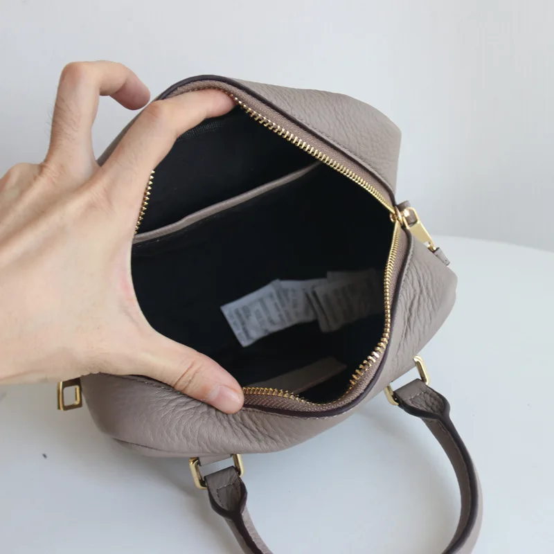 Simple Genuine Leather Small Square Bag Fashion Luxury Commuter Cowhide Handabags Female 2024 New Casual Crossbody Shoulder Bags