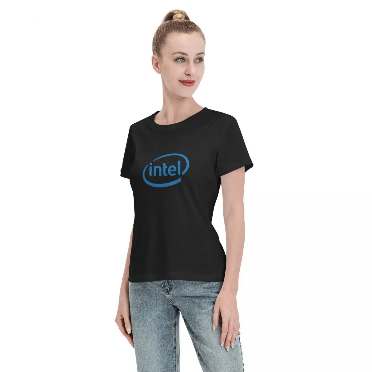 Pc It Core Fans Intel T-Shirt Dames Meisje Katoenen Korte Mouw O-hals T-Shirts Tops