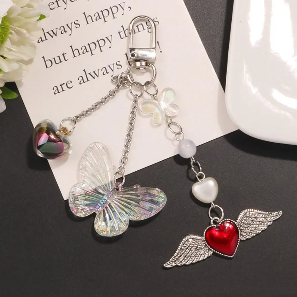 Butterfly Y2K Phone Chain Gothic Style Love Mobile Phone Strap Key Cord Phone Charm Mobile Keychain Lanyard Phone Pendant