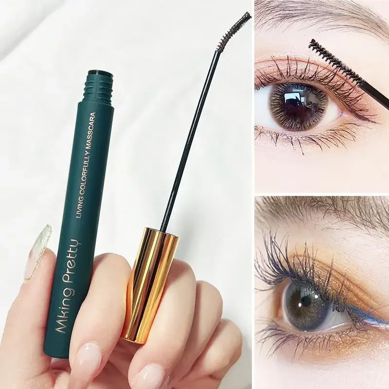 Mascara a 4 colori Curl Estensione ciglia Curling spesso Nessun sbavature Allungamento impermeabile Mascara per ciglia a lunga durata Trucco