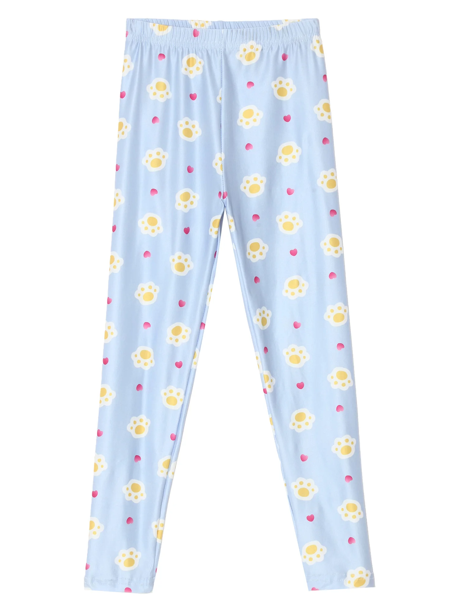 

Kids Girls High Waist Printed Leggings Stretch Elastic Waist Soft Breathable Long Pants Daily Casual Sports Trousers