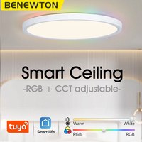 BENEWTON TUYA Ceiling Lamp Room Decor Led Light RGB APP Voice Control Alexa Google Smart Lamp For Home