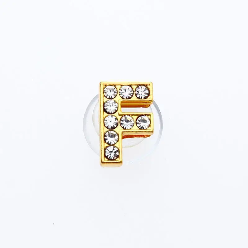 1 Stuks Gouden Letters Metalen Schoen Charmes Kristal Diamant Legering Bedels Schoenen Accessoires Gesp Hoge Kwaliteit Schoenen Decoratie