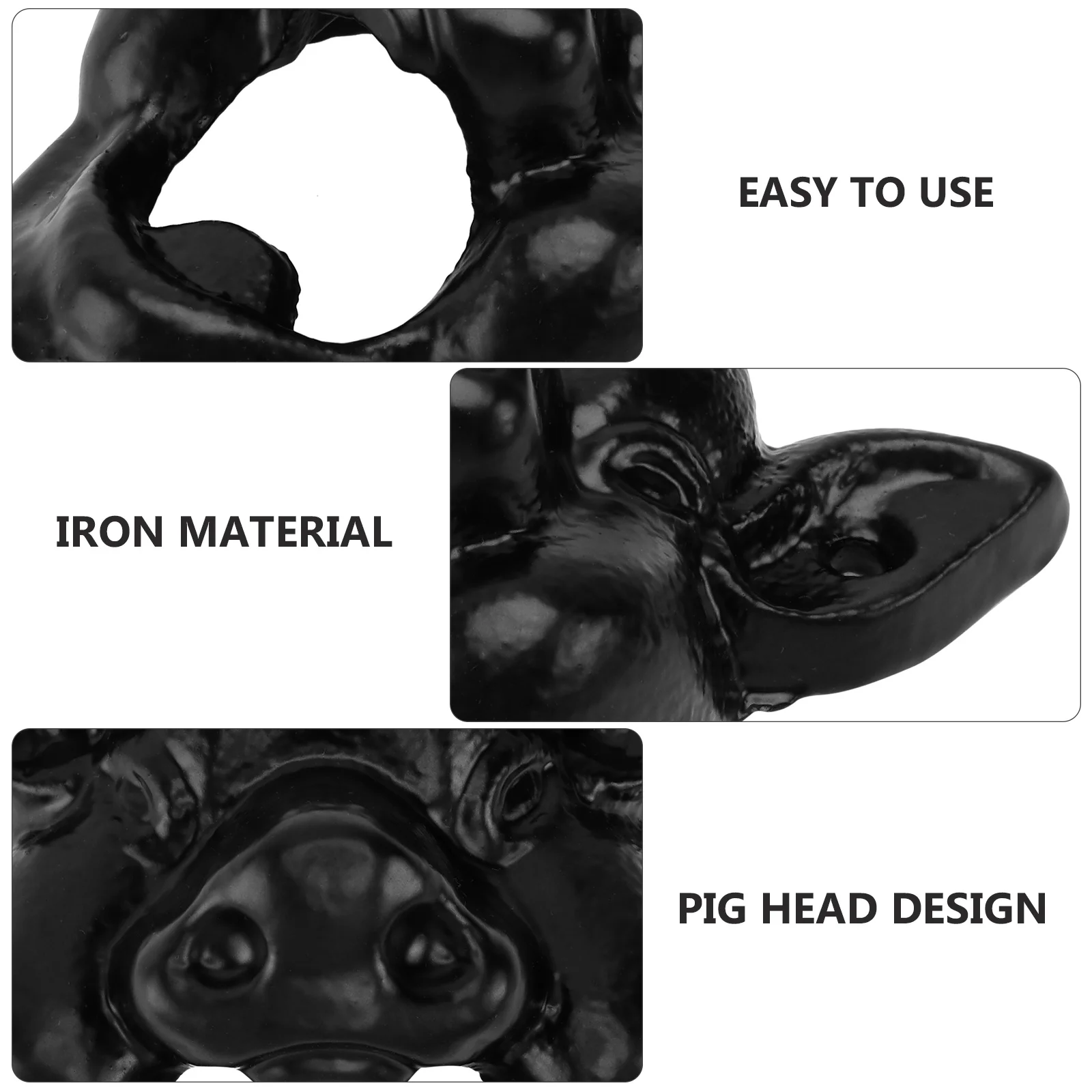 

1Pcs Iron Pig Head Wall Mounted Bottle Opener Beer Soda Lid Remover for Pub Bar Kitchen Accessories Bottle Opener