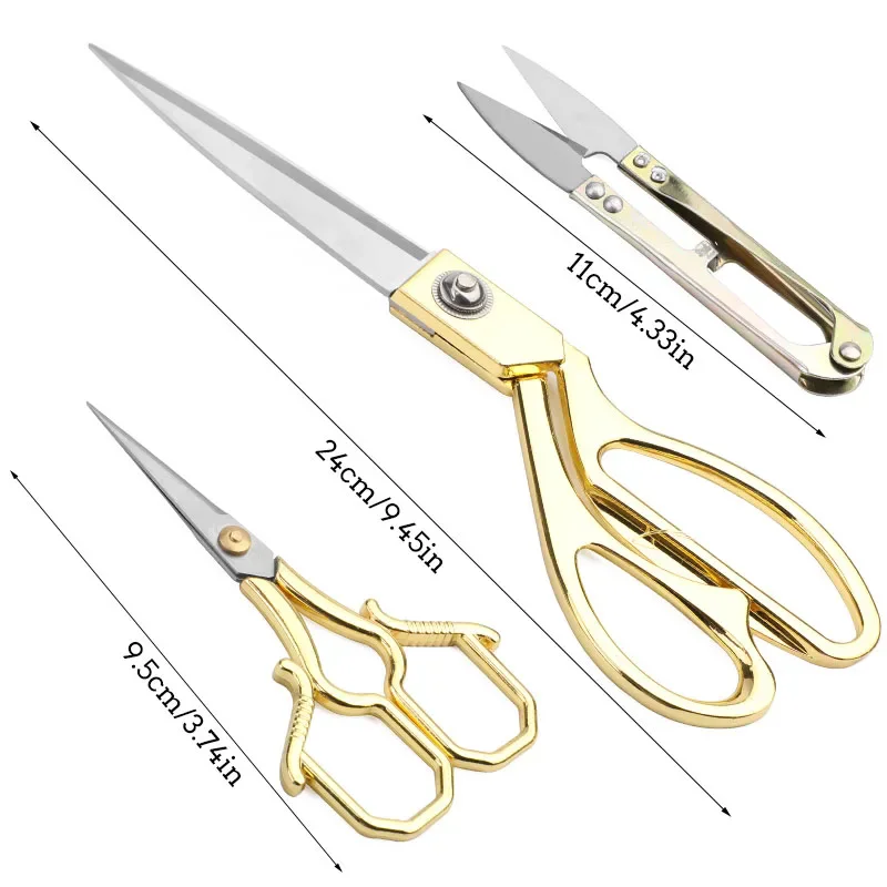 Professional Sewing Tools Set with Stainless Steel Sewing Scissors U Shape Clippers Yarn Scissors Tape Measure and Seam Ripper