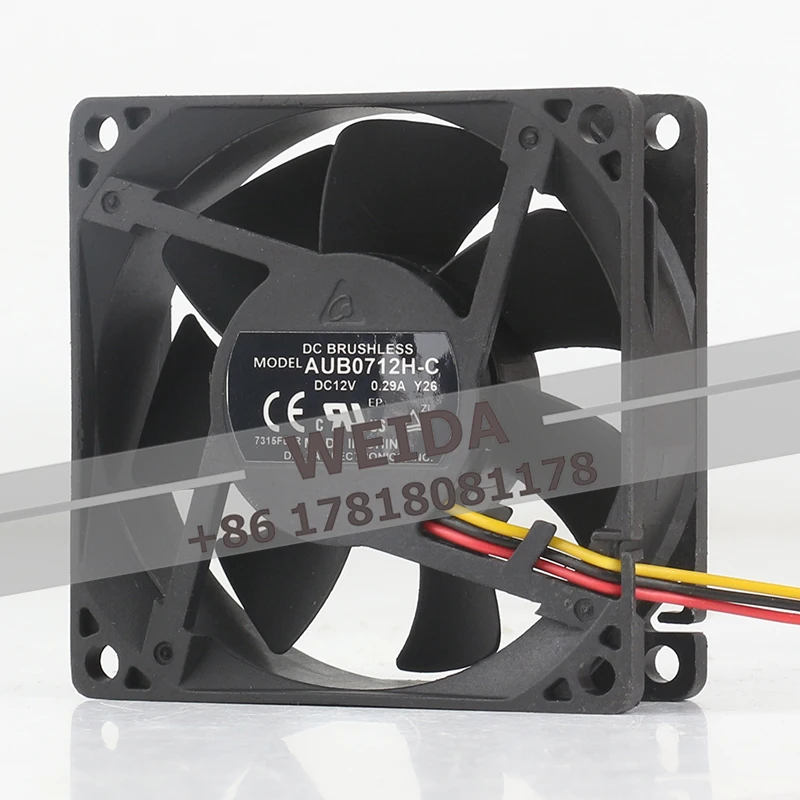Delta 12V 0.29A AC EC 7CM Cooling fan Server Low Noise 3-wire 7025 Inverter BenQ Projector AUB0712H-C Y26