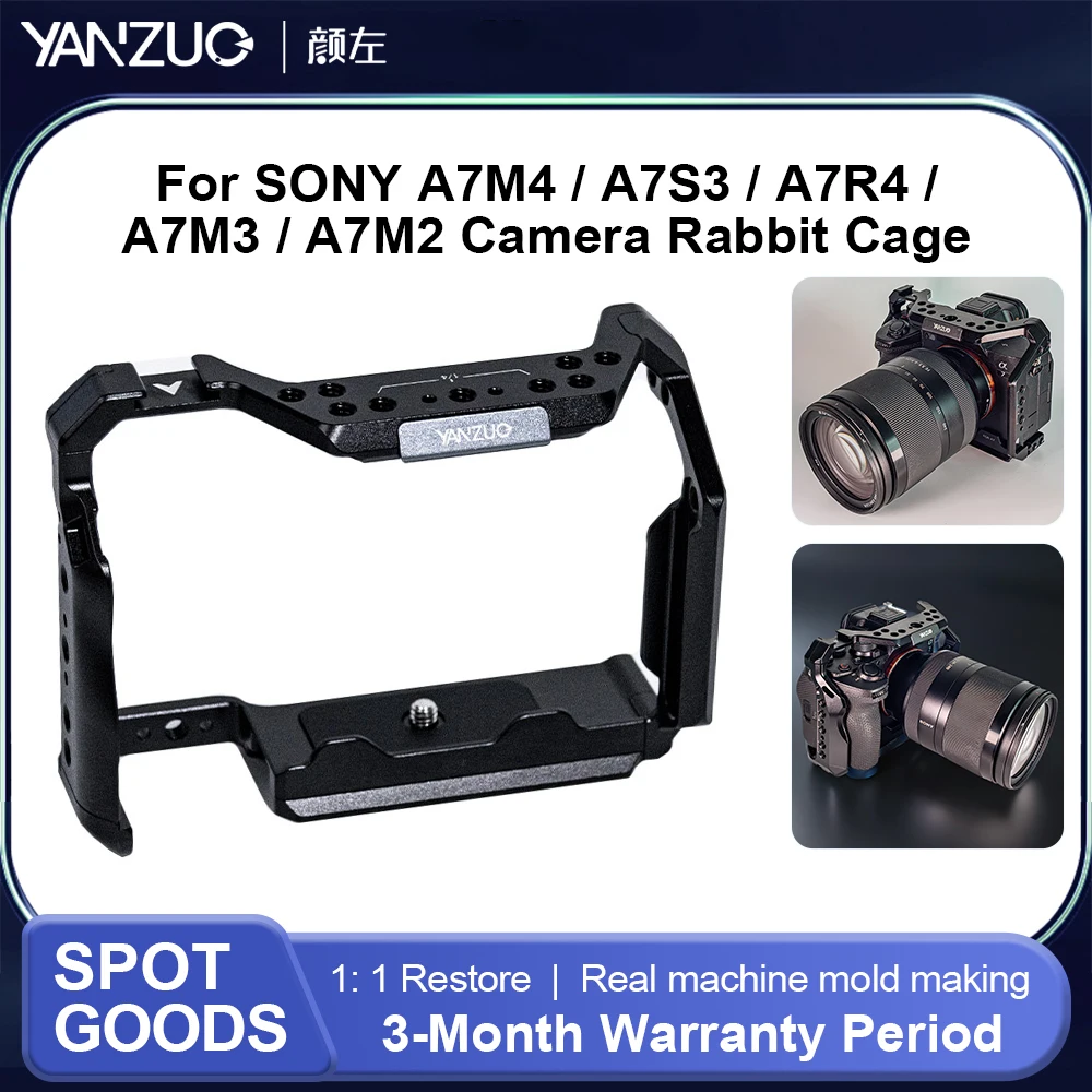 

Camera Cage Protective Sleeve Frame for SONY A7M4 A7M3 A7M2 A7S3 A7R4 A7R3 DSLR Bracket with1/4 Locating Hole Camera Rabbit Cage