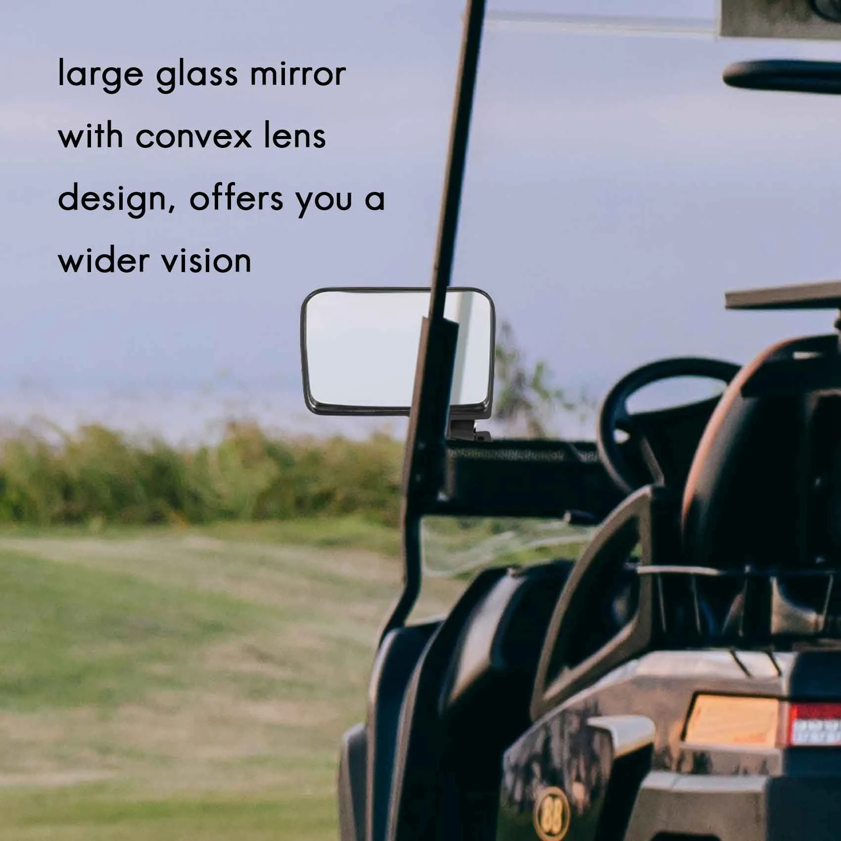 Golf Cart Mirrors - Universal Folding Side View Mirror For Golf Carts Club Car, Ezgo, Yamaha, Star, Zone Carts