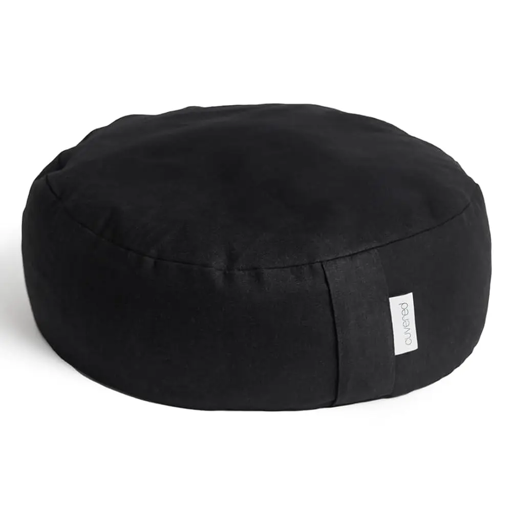 

Подушка для медитации - 15-дюймовая гречневая подушка с съемным хлопковым чехлом и ручкой для переноски - круглая напольная подушка для йоги и медитации