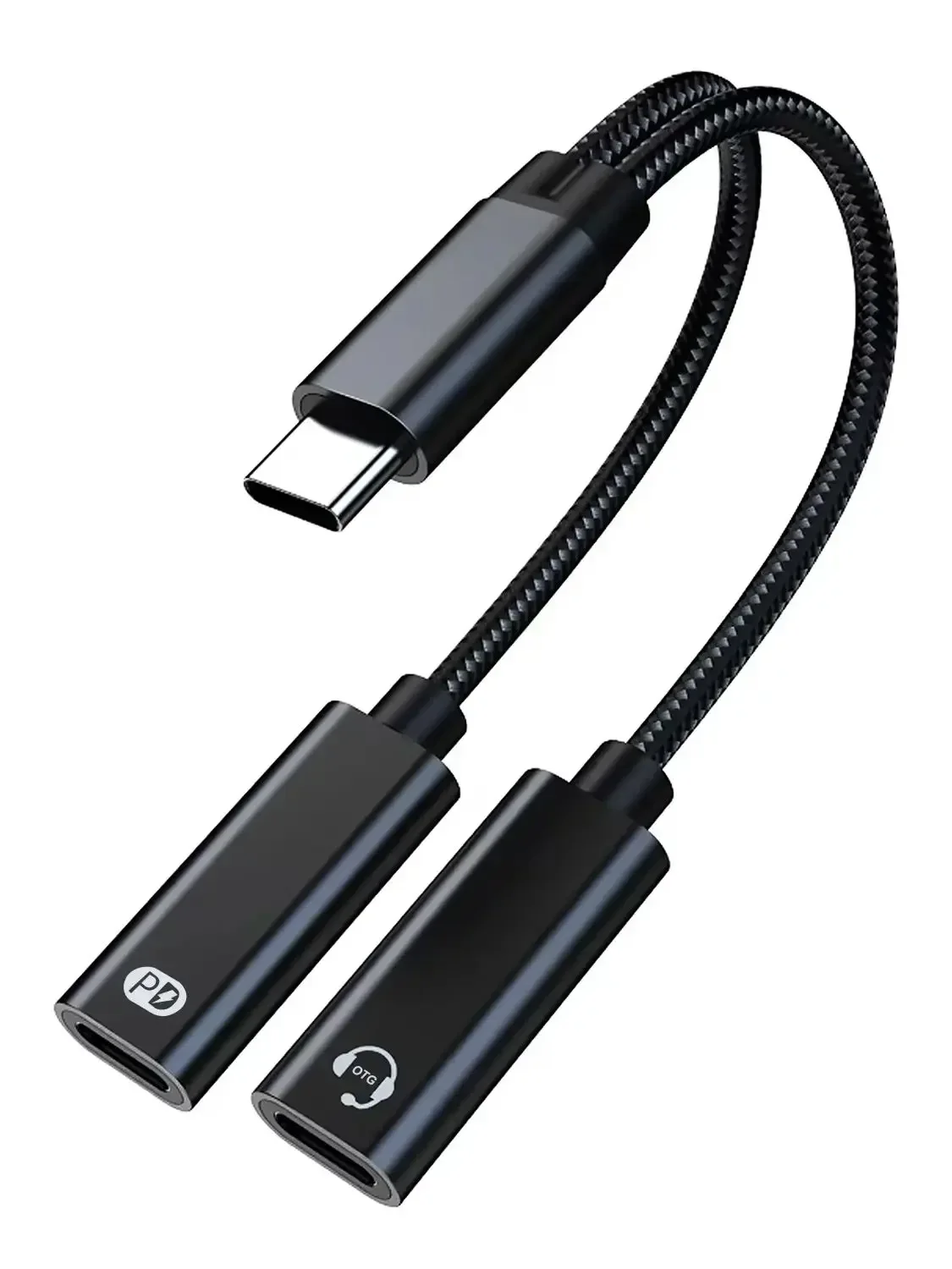 

PDQuick Charge Headphone Adapter Cable 2 in 1 USB C Splitter Type C Audio Adapter for Iphone Huawei Samsung Mobile Accessories