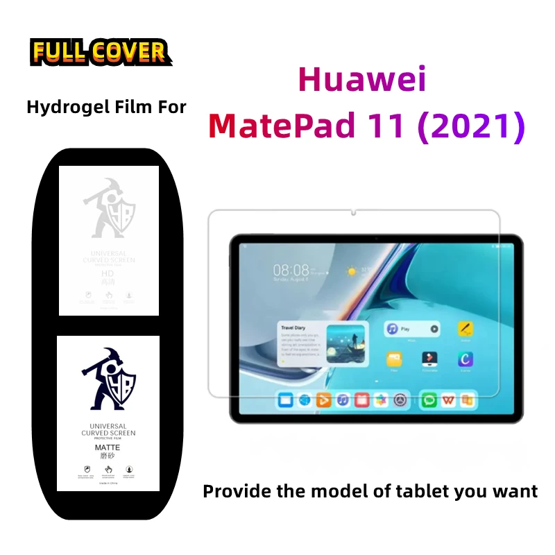 

2pcs Matte Hydrogel Film For Huawei MatePad 11 (2021) HD Screen Protector For MatePad 11 DBY-W09 10.95 inches Clear Full Cover