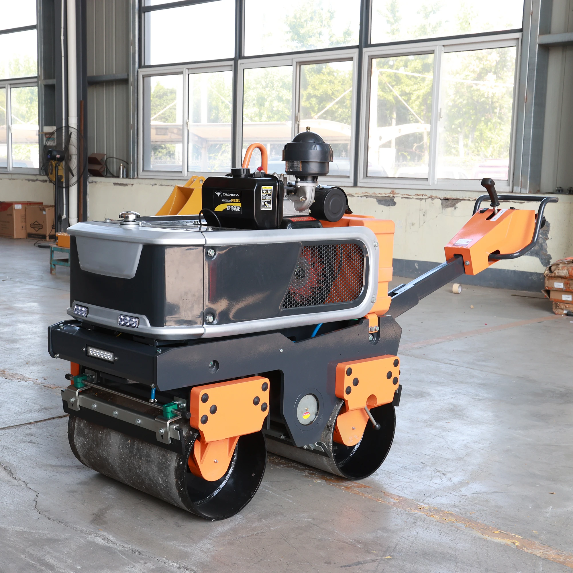 High-efficiency Double Drum Vibratory Road Roller Static Road Roller Walk behind compactor