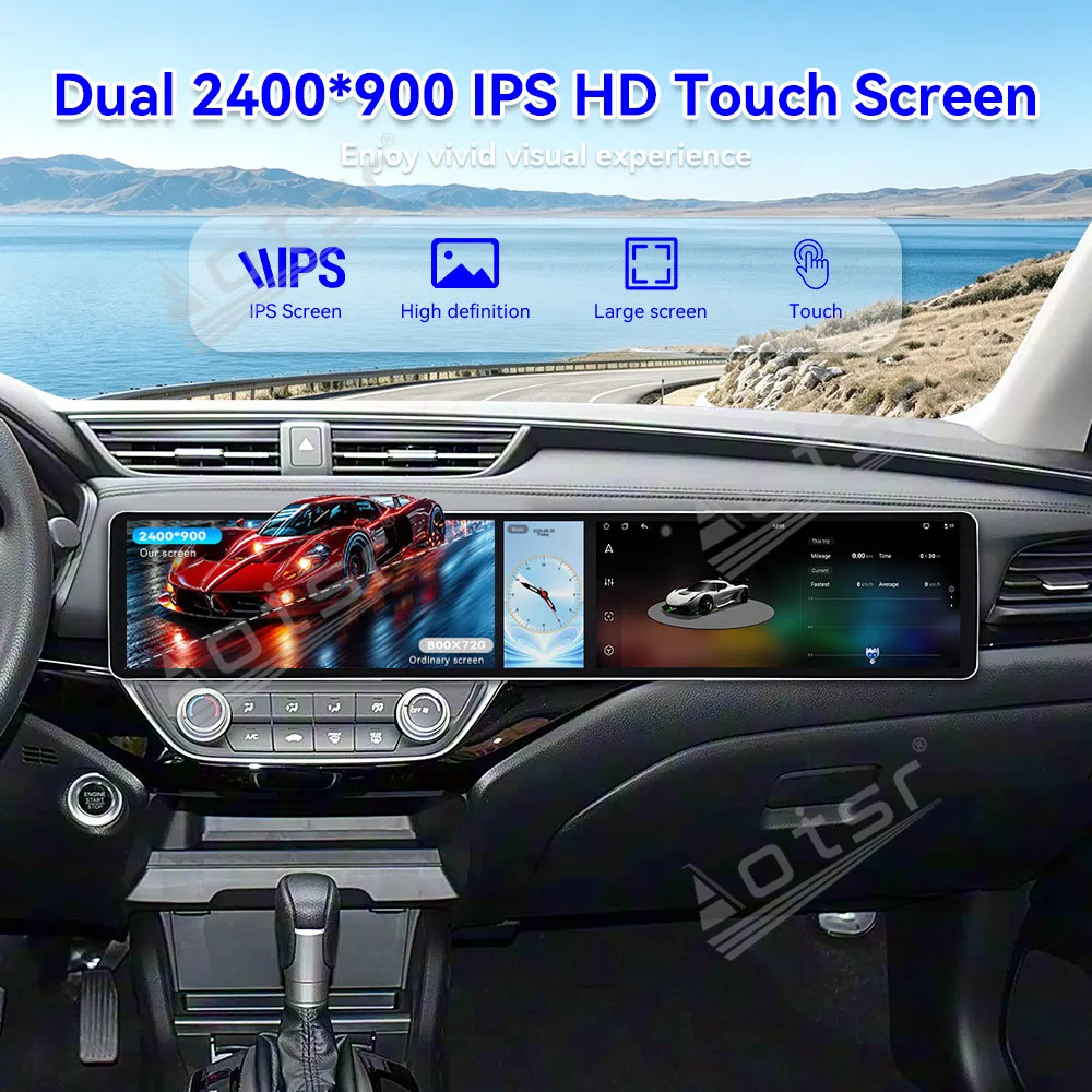 Triple Screen Android Radio For Honda Crider Envix 2019~2022 Car Multimedia Player GPS Navigation CarPlay Auto Stereo Head Unit
