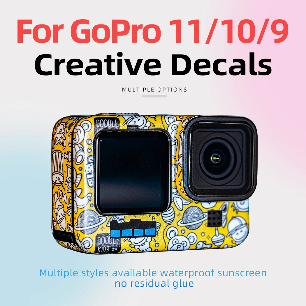 

For GoPro 11/10/9 - Custom Stickers, Protective Film, Waterproof, Scratch-Resistant, Decorative Camera Accessories