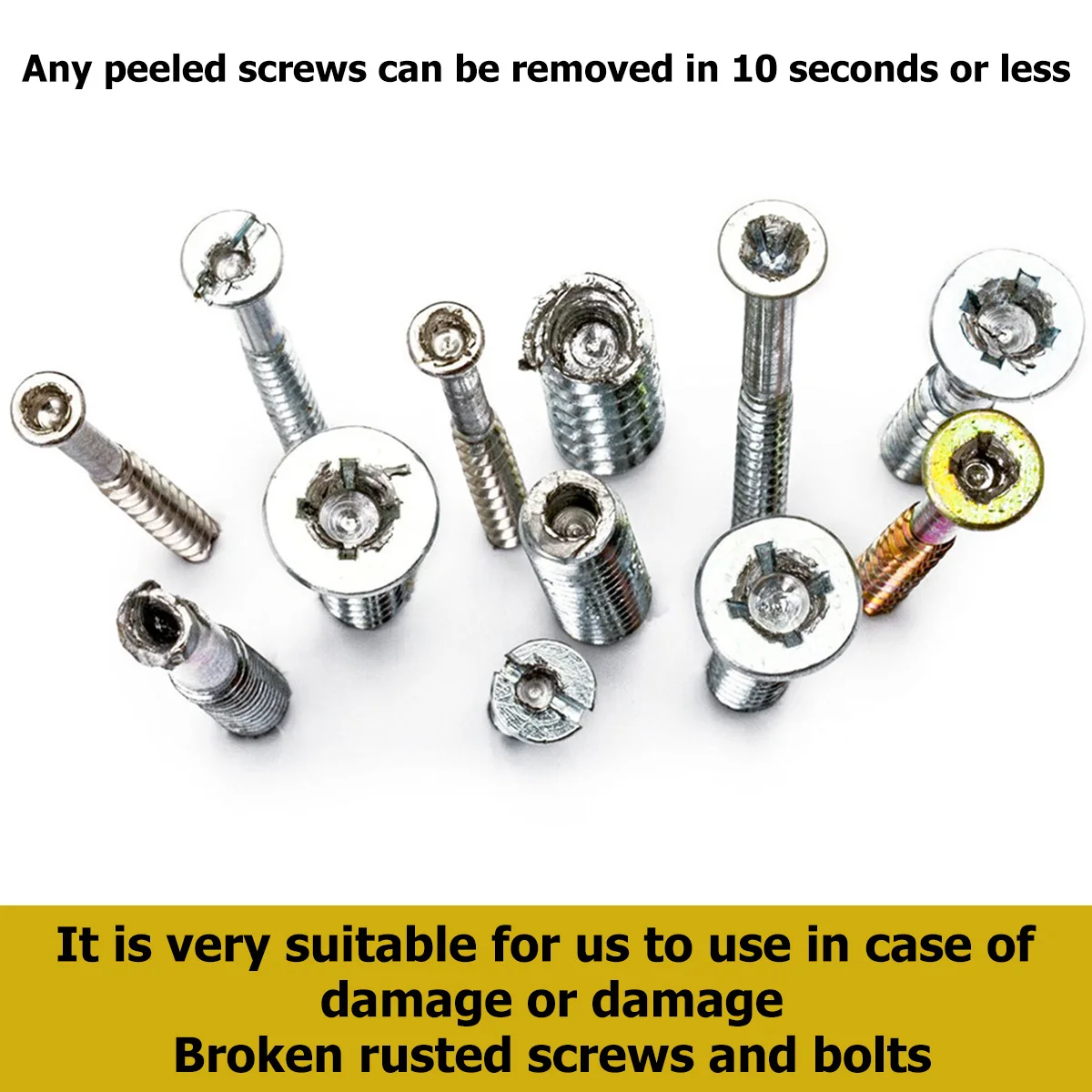 5pcs/Set Damaged Screw Extractor Drill Bit Set Easily Take Out Demolition Tools Kit Stripped Broken Screw Bolt Remover Extractor