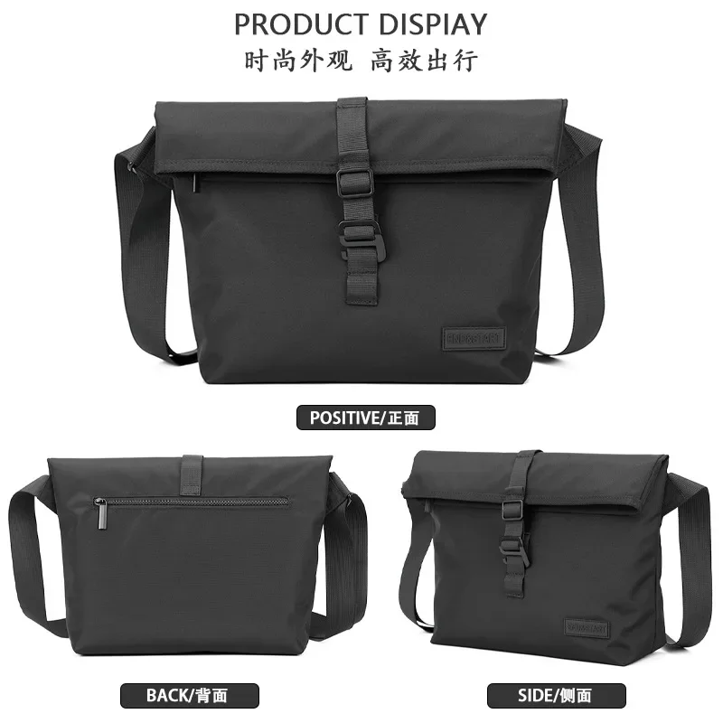 حقيبة ظهر كروس للرجال يابانية حقيبة كتف للرجال النسخة الكورية مقاومة للماء من قماش أكسفورد حقيبة سفر حقيبة ساعي عادية #4