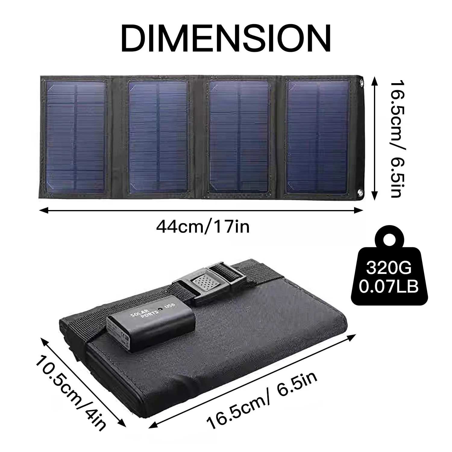 Foldable Solar Panel 20W 50W 60W Portable Solar Panels Charger USB 5V DC Full Time Power Solar Panel Mobile Power Supply view 5