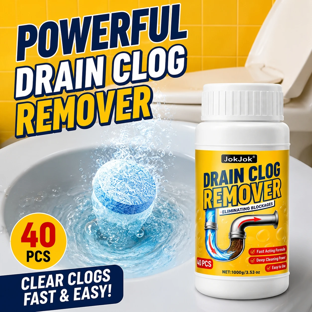 Pipeline Cleaning Effervescent Tablets Sewer Floor Drains Oil Stains Blockages Dissolution Deodorization Cleaning Agents