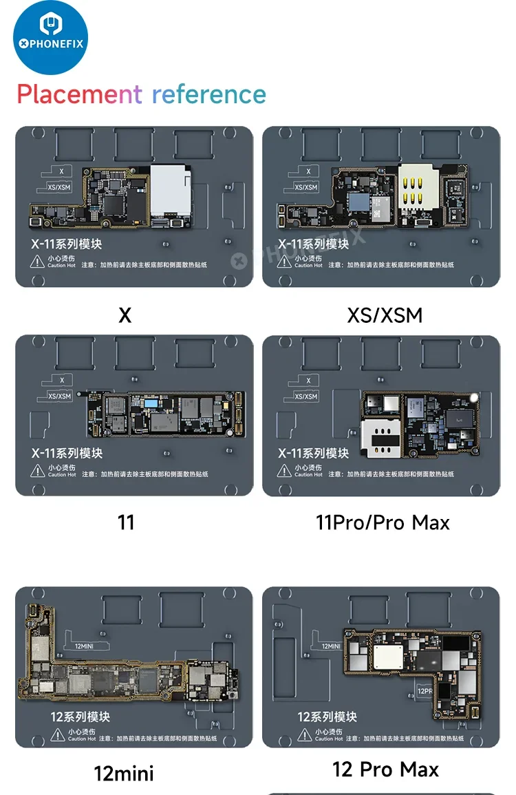 Xinzhizao Heating Modules for iPhone X-15 Pro Max Android Phone For XZZ L2023 Intelligent Preheating Desoldering Station Tools