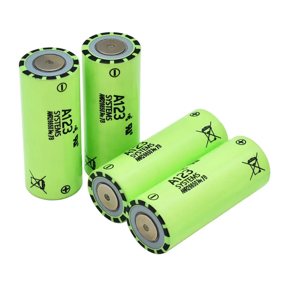 Newest A123 26650 Rechargeable Battery M1B 26650 2500mah 70a 3.7v Li-ion High Discharge