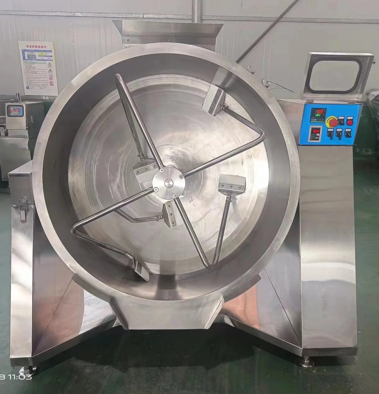 Stainless Steel Jacketed Kettle Quick-Release Agitator System-Tilting Cooking Mixing Pot 50-600L Capacity Easy Maintenance