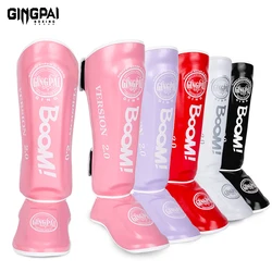 Muay Thai leg protectors Sanda fighting with feet back shin protectors boxing thickened fighting protective gear ankle Taekwondo