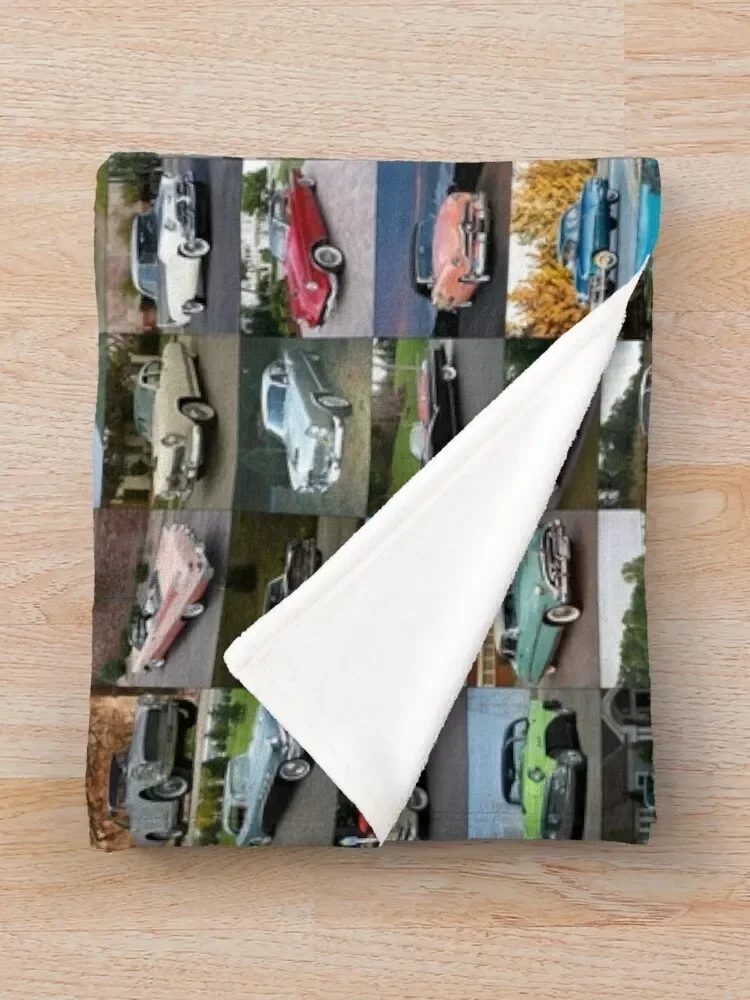 1950's Cars Throw Blanket Furrys Blankets For Sofas warm winter Sleeping Bag Blankets